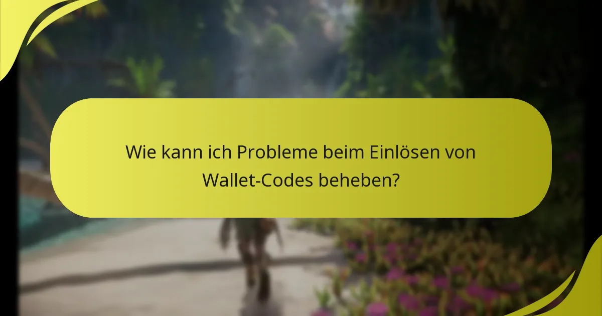 Wo finde ich Unterstützungsmöglichkeiten für Probleme mit Wallet-Codes?